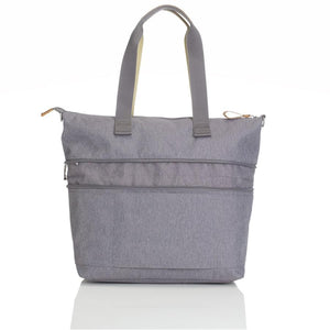 Storksak Travel Expandable tote Grey hospital bag expanded view | Maternity hospital bag | Storksak - Award-winning Baby Changing Bags & Accessories
