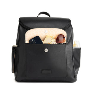 babymel leather diaper backpack BABYMEL Lennox Black – Storksak Australia & New Zealand
