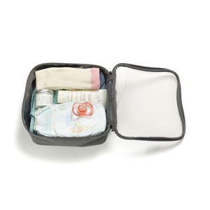 Storksak Travel Cabin Carry-on Grey hospital bag small packing block filled | Maternity hospital bag | Storksak - Award-winning Baby Changing Bags & Accessories