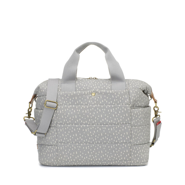 Organic Tote Rain Drop Pale Grey