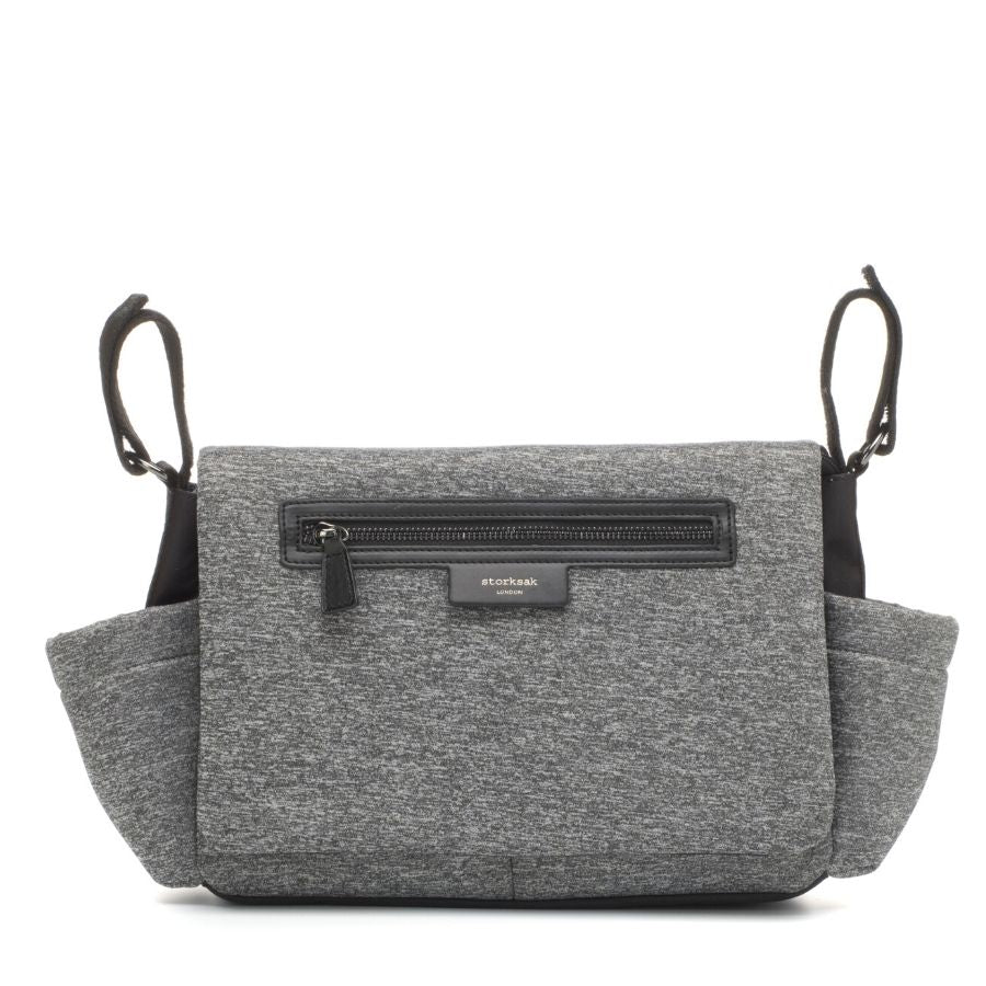 storksak travel stroller organiser Grey Stroller Organiser in Scuba Fabric – Storksak Australia & New Zealand