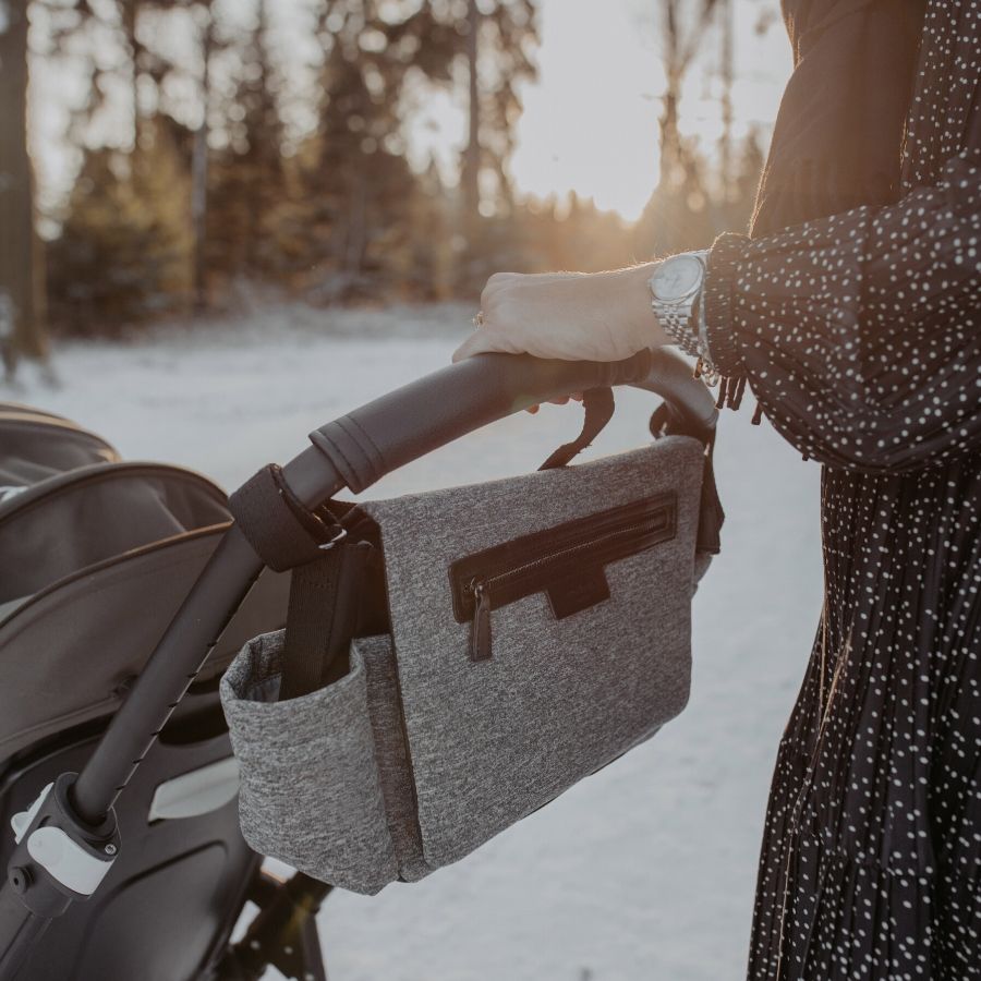 storksak travel stroller organiser Grey Stroller Organiser in Scuba Fabric – Storksak Australia & New Zealand