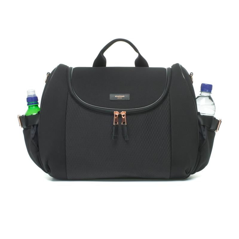 Poppy Scuba Black Convertible Nappy Bag Storksak Australia New Zealand